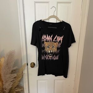 Distressed Graphic Tee - LARGE